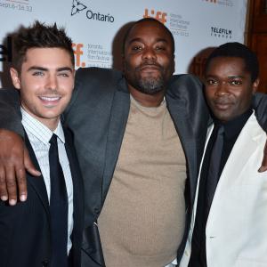Lee Daniels, David Oyelowo and Zac Efron at event of The Paperboy (2012)