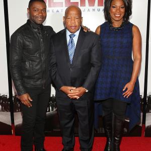 Lorraine Toussaint, John Lewis and David Oyelowo at event of Selma (2014)