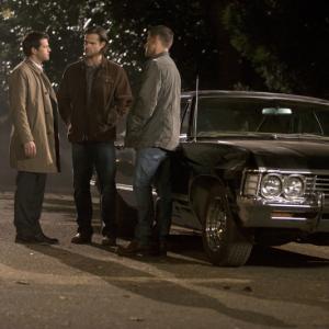 Still of Jensen Ackles Misha Collins and Jared Padalecki in Supernatural 2005