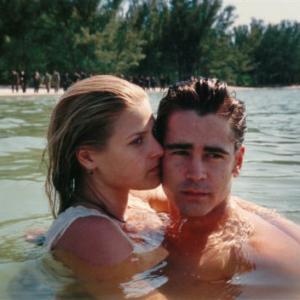 Ali Larter Colin Farrell and Gene Page in American Outlaws 2001