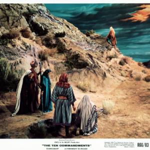 Still of John Derek and Debra Paget in The Ten Commandments (1956)