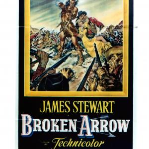 Still of James Stewart Jeff Chandler and Debra Paget in Broken Arrow 1950