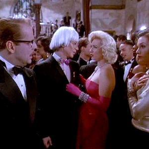 Bonnie far right as Garbo with Bruce Willis in Death Becomes Her