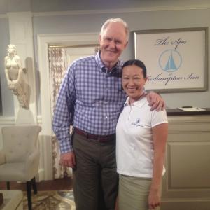 On set of How I Met Your Mother with John Lithgow 20th Century Fox Studios