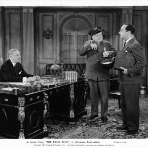 Still of WC Fields Russell Hicks and Franklin Pangborn in The Bank Dick 1940