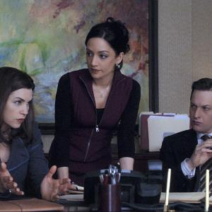 Still of Julianna Margulies Josh Charles and Archie Panjabi in The Good Wife 2009