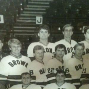Tom as member of Brown University Hockey Team, '87-'88