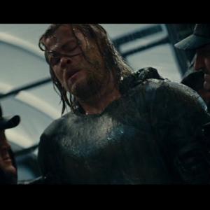 Michael Papajohn and Chris Hemsworth in Thor