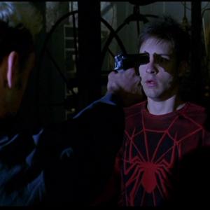 Michael Papajohn and Tobey Maguire in Spiderman