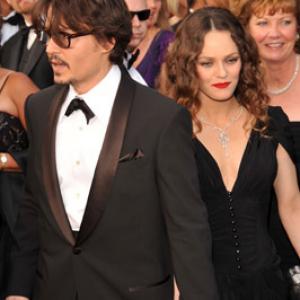 Johnny Depp and Vanessa Paradis at event of The 80th Annual Academy Awards (2008)