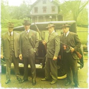 Rocco Parente Jr shown far right along with cast members Chris Caldovino Bobby Cannavale and Preacher from the HBO series Boardwalk Empire