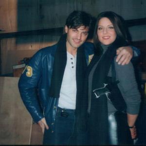 Gerry Fiorini and Andrea Parker on the set of The Pretender Stunt work isnt always about getting beat up!
