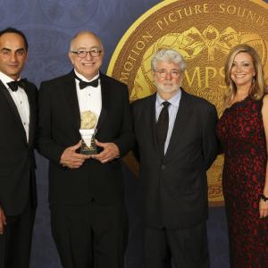 MPSE Golden Reel Awards 2014 with George Lucas, Randy Thom and Navid Negahban