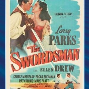 Ellen Drew and Larry Parks in The Swordsman 1948