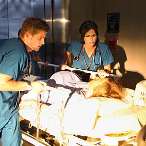 Still of Lana Parrilla and Mike Vogel in Miami Medical 2010