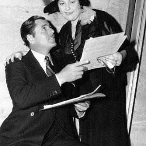 Gossip Columnist Louella Parsons with Warner Baxter, c 1935.