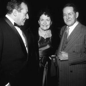 Ciro's Nightclub Herman Hover, Louella Parsons, J.D. Gortatowsky (Hearst Publication President) c. 1955