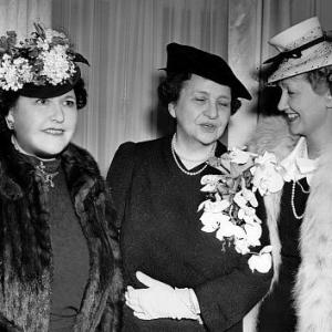 Louella Parsons left Hedda Hopper far right 1939 Gossip Columnists rarely photographed together