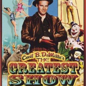 Charlton Heston, Betty Hutton, Emmett Kelly and Cornel Wilde in The Greatest Show on Earth (1952)