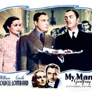 Carole Lombard, William Powell, Alan Mowbray and Gail Patrick in My Man Godfrey (1936)
