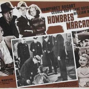 Humphrey Bogart William Holden Jane Bryan Lane Chandler Lee Patrick and George Raft in Invisible Stripes 1939
