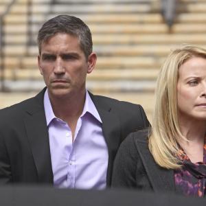 Still of Jim Caviezel and Meredith Patterson in Person of Interest (2011)