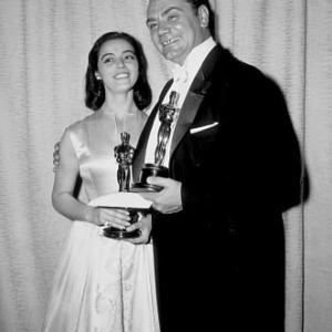 Academy Awards 28th Annual Marisa Pavan and Ernest Borgnine