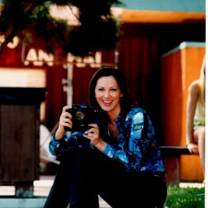 Natasha Pavlovich on the set of Silk Stalkings on location in San Diego California