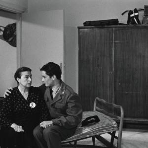 Still of Alain Delon and Katina Paxinou in Rocco e i suoi fratelli 1960