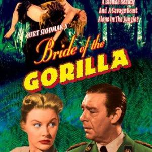 Lon Chaney Jr and Barbara Payton in Bride of the Gorilla 1951
