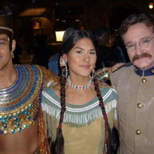 On the set of Night at the Museum with Rami Malek Mizuo Peck and Robin Williams