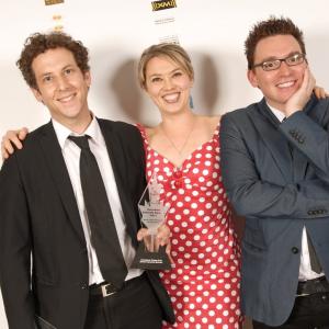 Matt Baram, Naomi Snieckus & Ron Pederson on the 12th Annual Canadian Comedy Awards Red Carpet.