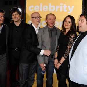 Jason Bateman, Nick Frost, Bill Hader, Greg Mottola, Nira Park and Simon Pegg at event of Polas (2011)