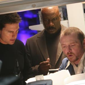 Still of Tom Cruise Ving Rhames and Simon Pegg in Mission Impossible III 2006