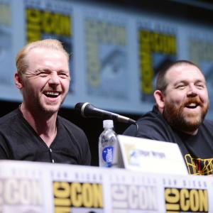Nick Frost and Simon Pegg at event of The Worlds End 2013