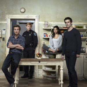 Still of Sam Huntington Mark Pellegrino Meaghan Rath and Sam Witwer in Being Human 2011