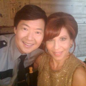 On the set of Community with my friendKen Jeong
