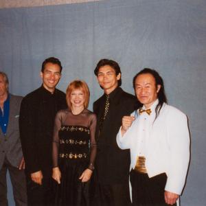 David Carradine Vincent Lyn Cynthia Rothrock Don the Dragon Wilson and Master Pan Qing Fu at the WorldWide Martial Arts Hall of Fame Event Syracuse NY