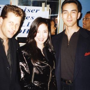 Steve Tartaglia Michelle Yeoh who has that WOW factor and Vincent at the Police Story 3 Rap Party in NYC