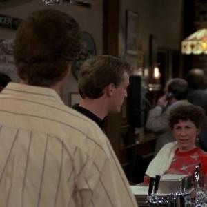 Still of Woody Harrelson, Ted Danson and Rhea Perlman in Cheers (1982)
