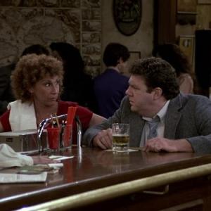 Still of George Wendt and Rhea Perlman in Cheers 1982