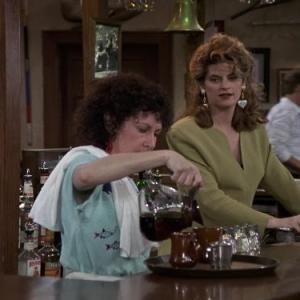Still of Kirstie Alley and Rhea Perlman in Cheers 1982