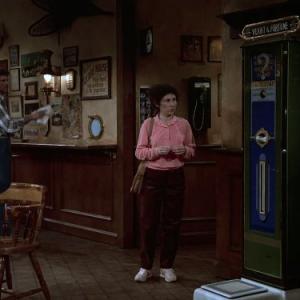 Still of Ted Danson and Rhea Perlman in Cheers 1982