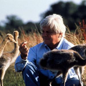 Director Jacques Perrin with Eurasian Cranes