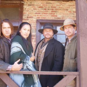 On set Dean Teasters Ghost Town From left to right DJ Perry Princess Lucaj Charles Edwin Powell Terry Jernigan