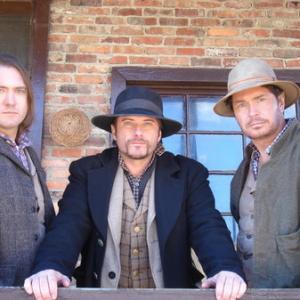 Behind the Scenes - (l to r)DJ Perry, Charles Edwin Powell, Terry Jernigan while filming Ghost Town 