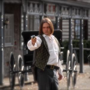 Production Still  DJ Perry as Will Burnett in Ghost Town The Movie filmed in Maggie Valley North Carolina at Ghost Town in the Sky theme park due to open May 2007