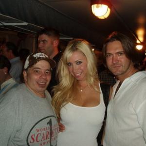 Supermodel Showdown creator Joe Murphy Claudia Costa and director DJ Perry at the release party cruise in Boston 2006