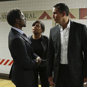 Still of Jim Caviezel and Clarke Peters in Person of Interest (2011)