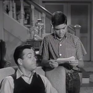 Still of Carl Betz and Paul Petersen in The Donna Reed Show 1958